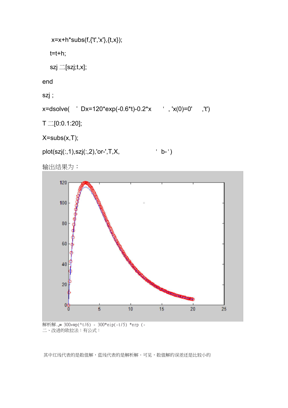 欧拉算法与改进的欧拉算法实例.docx_第2页