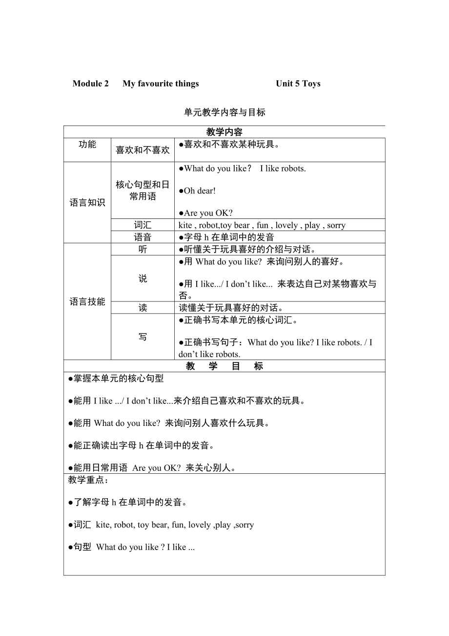 沪教版三下-Module 2 My favourite things-5 Toys-教案、教学设计-市级优课-(配套课件编号：60088).docx_第2页