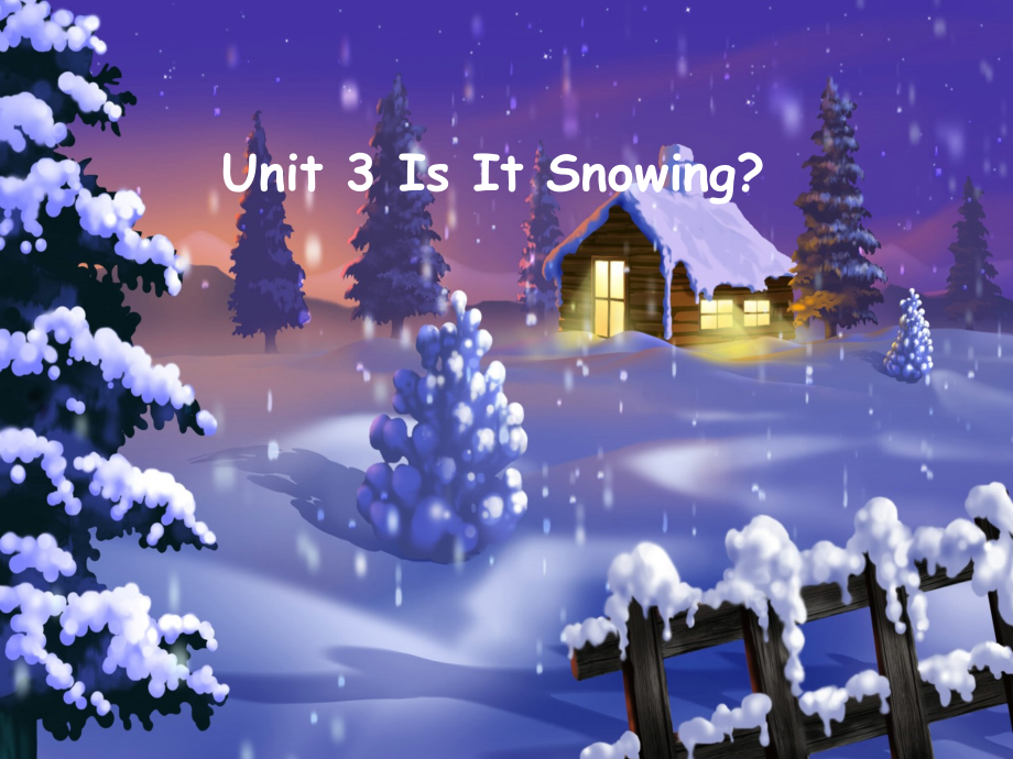 陕旅版四年级下册英语Unit 3 Is it snowing -Part A-ppt课件-(含教案)-公开课-(编号：001dd).zip