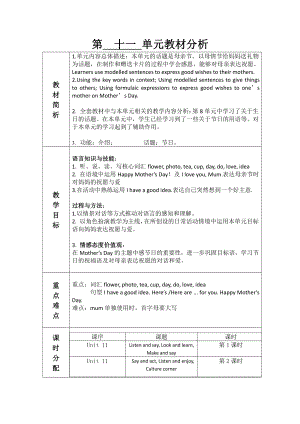 沪教版三下-Module 4 Things we enjoy-11 Mother’s Day-教案、教学设计-公开课-(配套课件编号：80048).doc