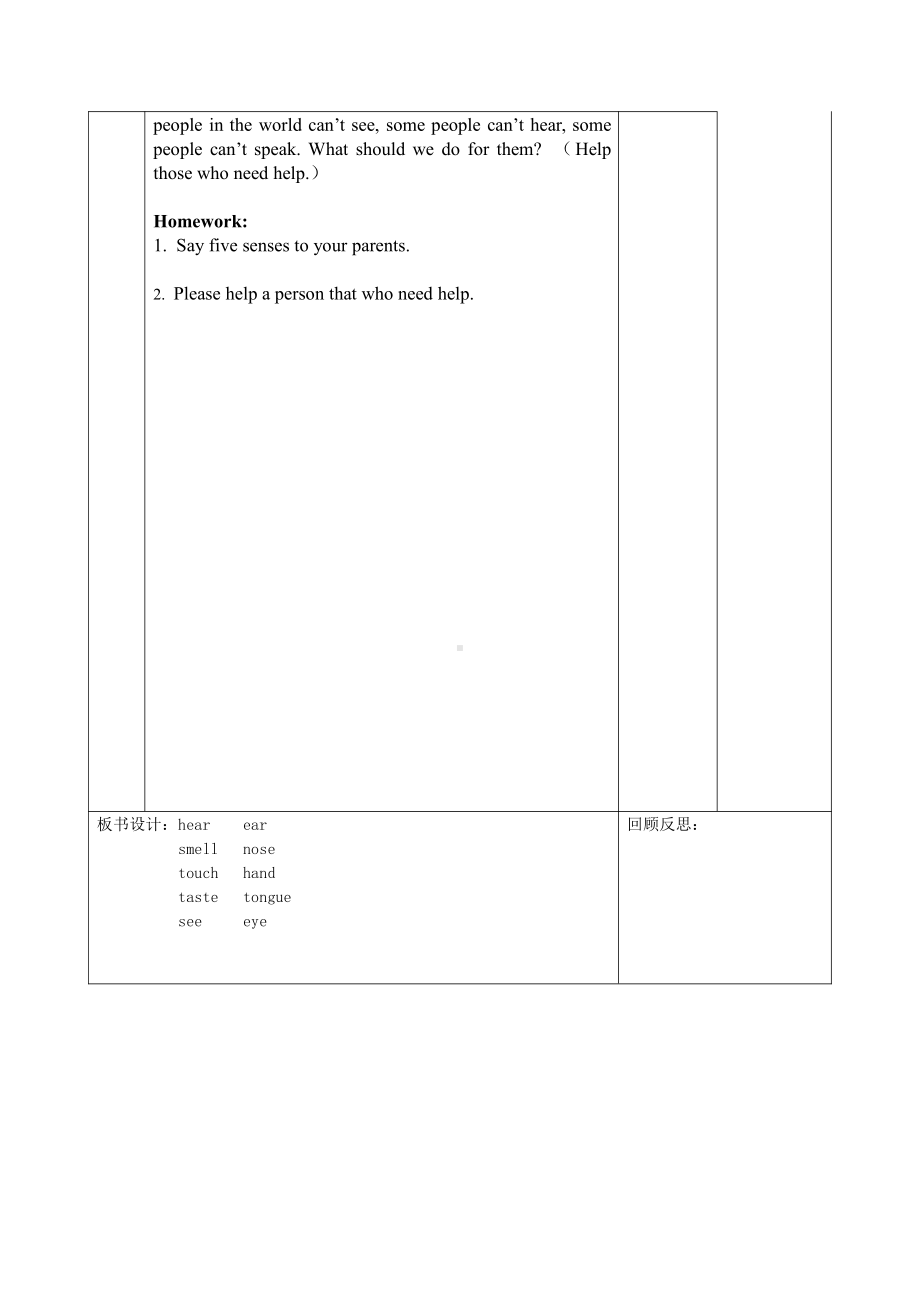 沪教版三下-Module 1 Using my five senses-Project 1-教案、教学设计-公开课-(配套课件编号：d0e5a).doc_第2页
