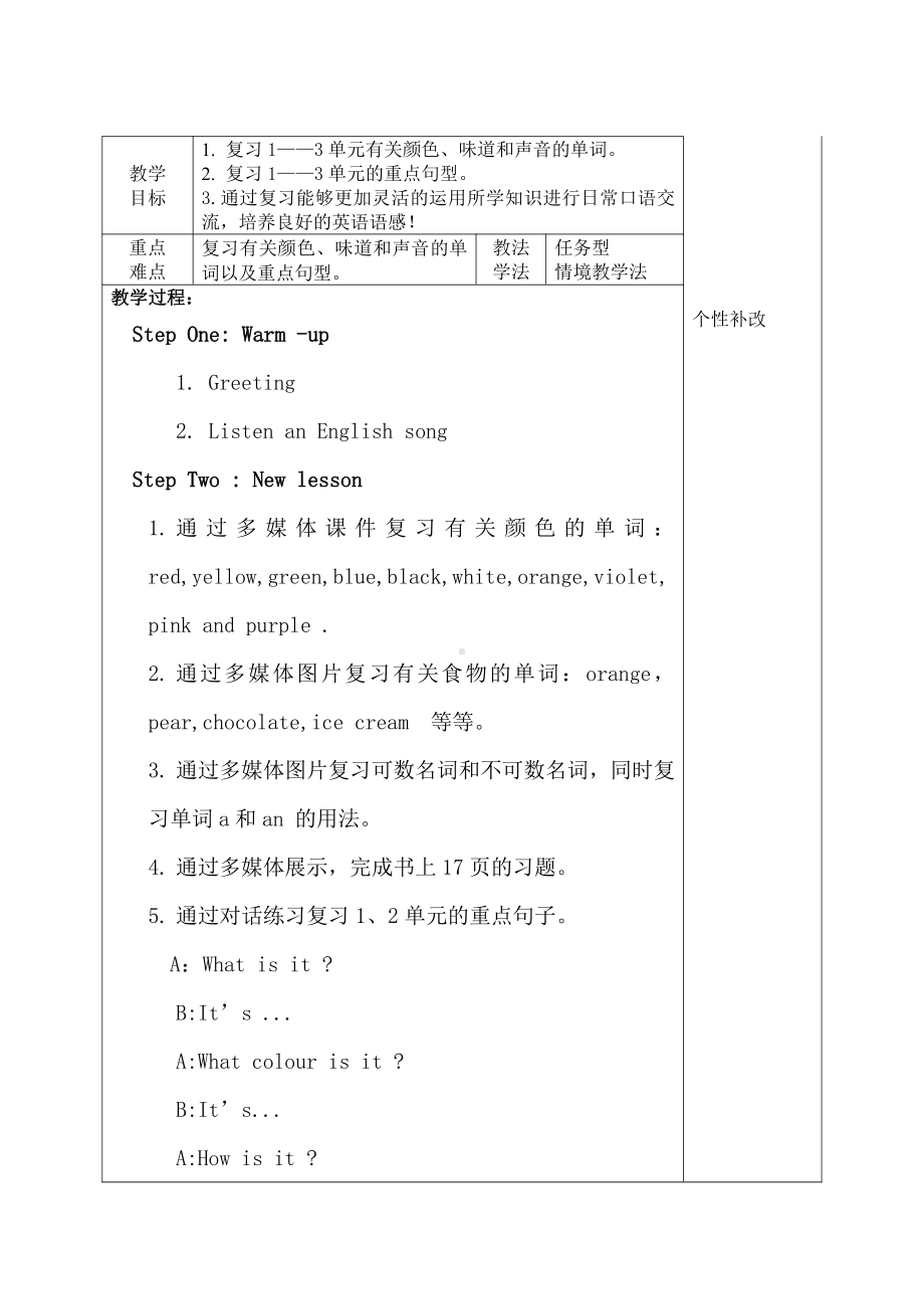 沪教版三下-Module 1 Using my five senses-Revision 1-教案、教学设计--(配套课件编号：40076).docx_第1页