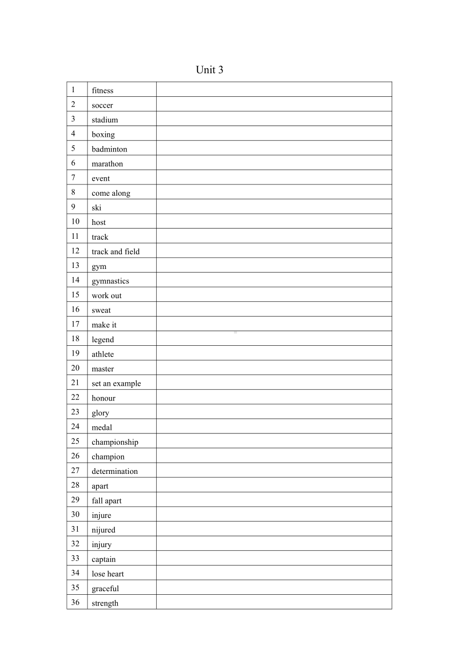 （新教材）人教版（2019）高中英语必修第一册Unit3 单词检测 英译汉 汉译英（含答案）.docx_第1页