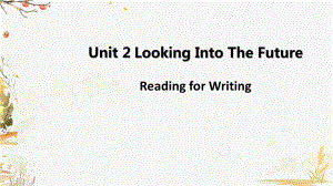 （新教材）人教版（2019）高中英语选择性必修第一册Unit 2 Period 4Using language( Reading for Writing)ppt课件.pptx