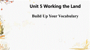 （新教材）人教版（2019）高中英语选择性必修第一册Unit 5 Period 5 Build up your vocabularyppt课件.pptx