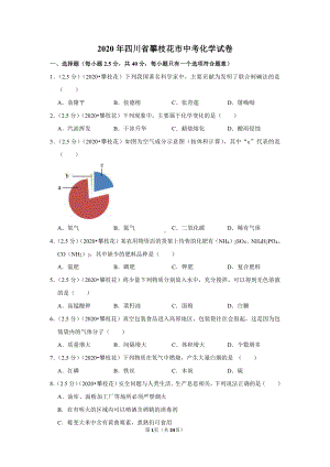 2020年四川省攀枝花市中考化学试卷.doc