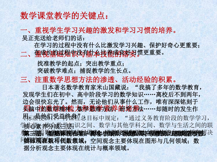 数学课堂教学的关注点.pptx_第1页