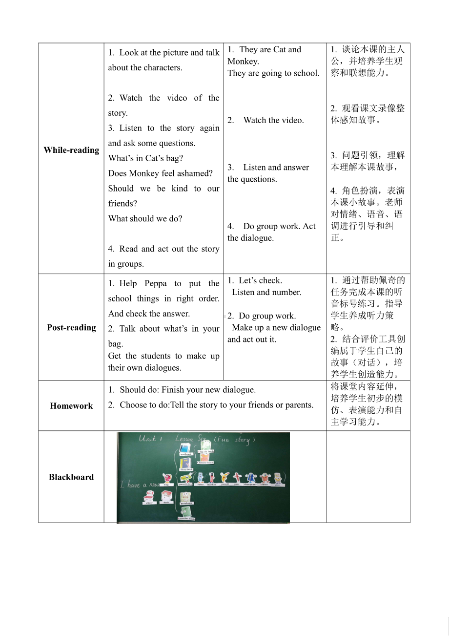 人教精通版三年级下册Unit 1 Let's go to school.-Lesson 6-教案、教学设计--(配套课件编号：602e0).doc_第3页