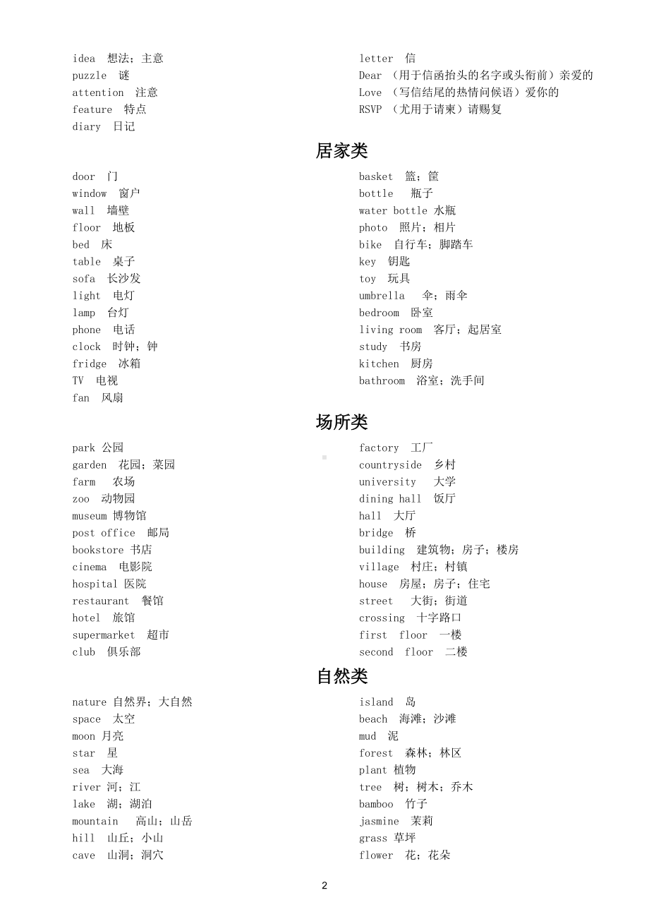 小学英语《词汇》分类汇总（直接打印每生一份熟记）.doc_第2页