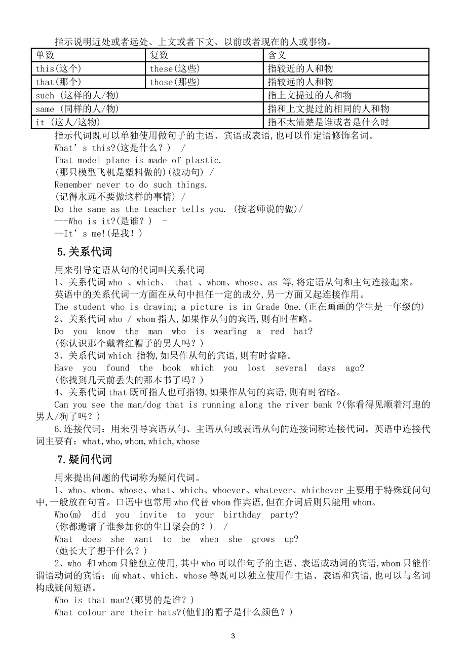 初中英语代词用法汇总（共9类附例句）（最全整理）.doc_第3页