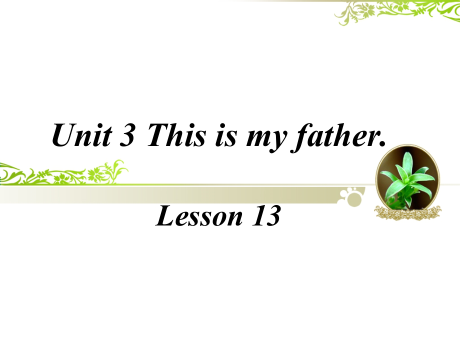 人教精通版三年级下册Unit 3 This is my father.-Lesson 13-ppt课件-(含教案+视频+素材)-公开课-(编号：30869).zip