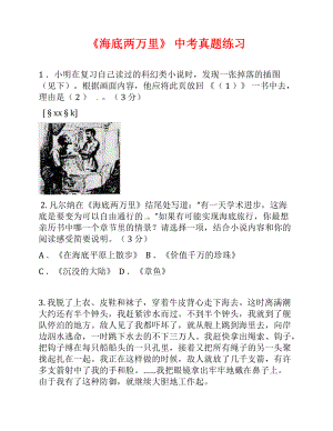 《海底两万里》 中考真题练习15.docx