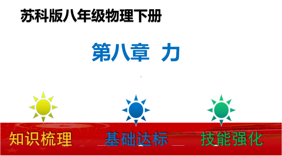 2022年新苏科版八年级物理下册：第八章力单元复习课件.pptx_第1页