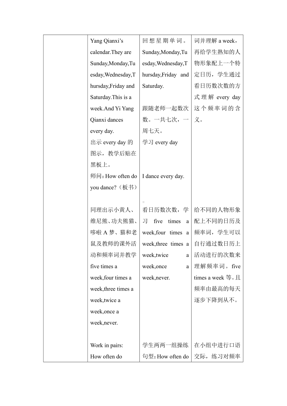 人教版（新起点）四年级下册Unit 5 Free Time-Lesson 2-教案、教学设计-公开课-(配套课件编号：2005b).doc_第3页