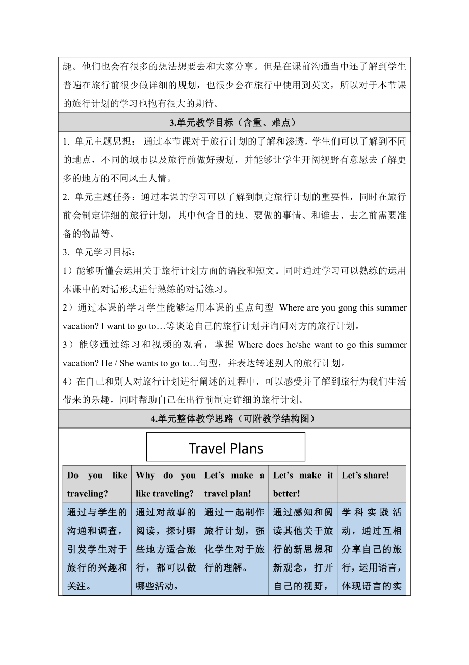 人教版（新起点）四年级下册Unit 3 Travel Plans-Lesson 2-教案、教学设计-省级优课-(配套课件编号：52b9e).docx_第2页