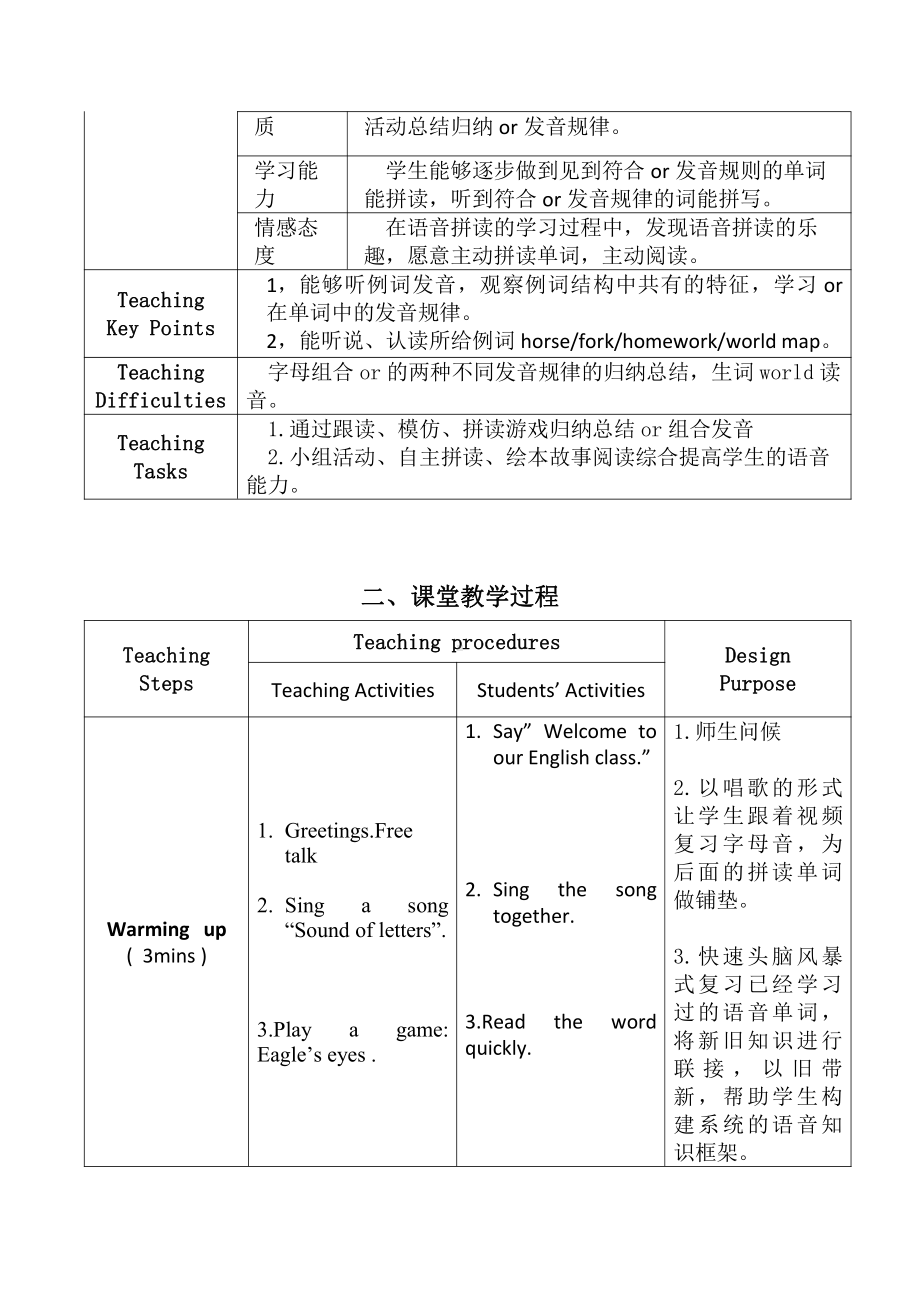 人教版（新起点）四年级下册Unit 4 Hobbies-Let's Spell-教案、教学设计-市级优课-(配套课件编号：407b0).docx_第2页