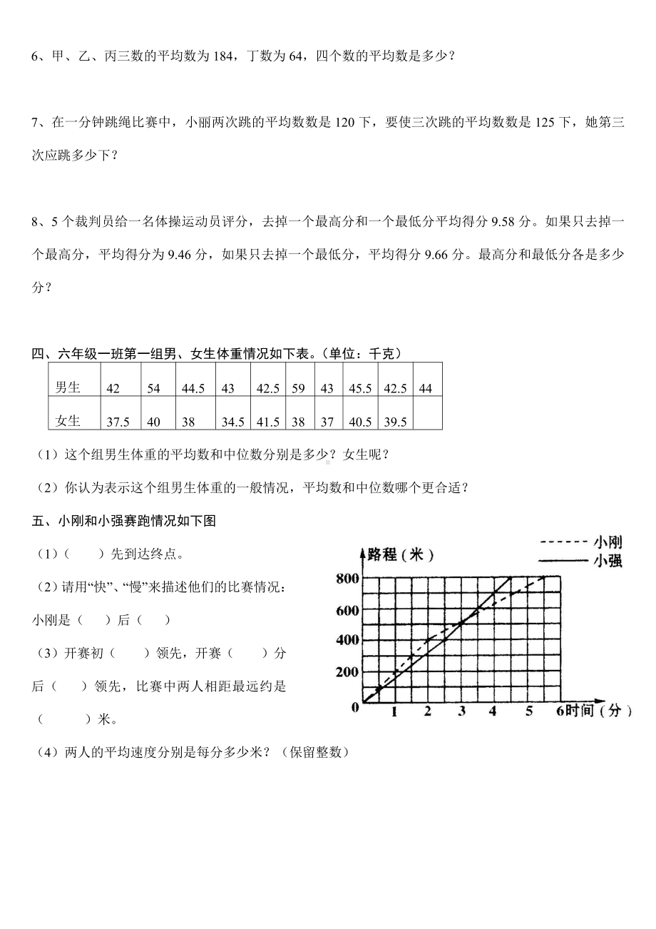 人教版六年级数学总复习《统计与可能性》专项练习题.doc_第3页