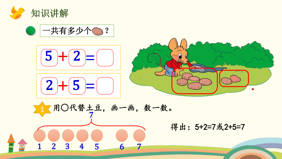 北师大版数学一年级上册-04三 加与减（一）-055 背土豆（7的加减法）-课件04.pptx_第3页