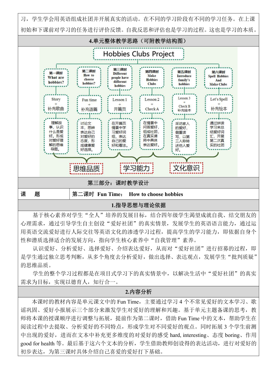 人教版（新起点）四年级下册Unit 4 Hobbies-Fun Time-教案、教学设计-公开课-(配套课件编号：40d95).docx_第3页