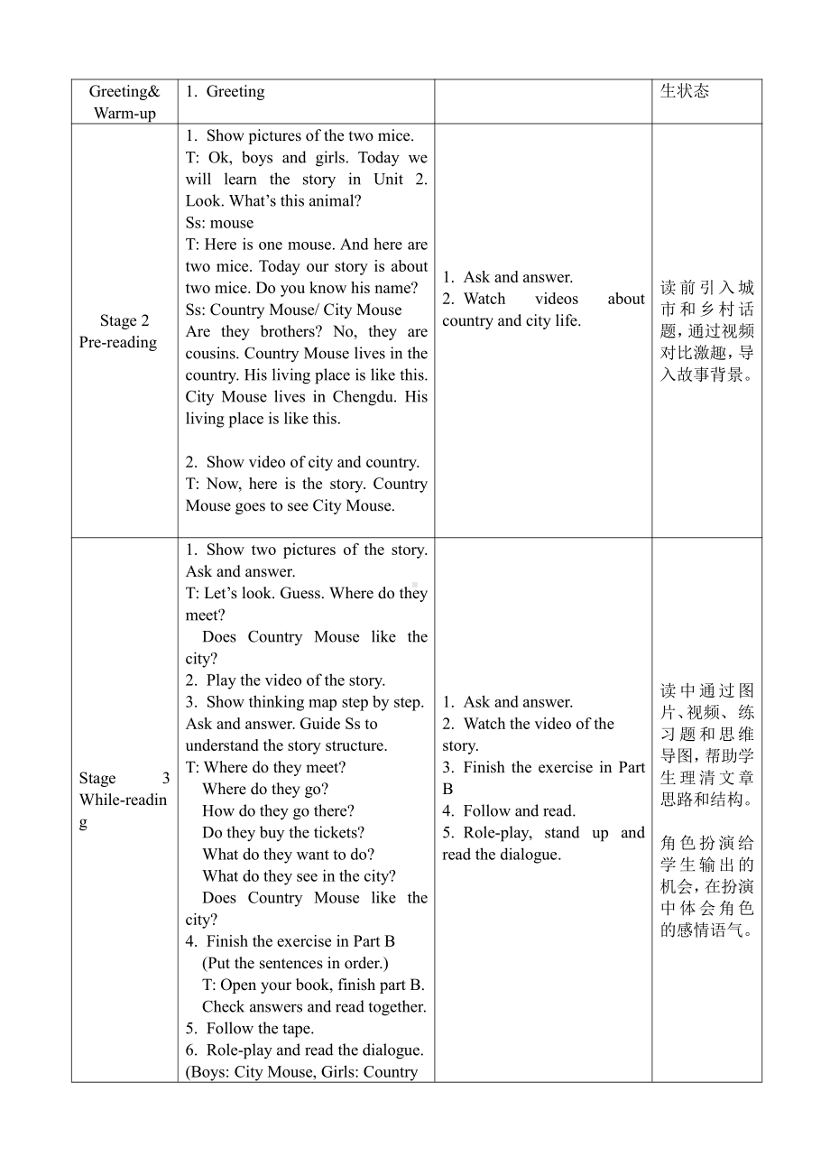 人教版（新起点）四年级下册Unit 2 Cities-Story Time-教案、教学设计--(配套课件编号：a05c4).doc_第2页