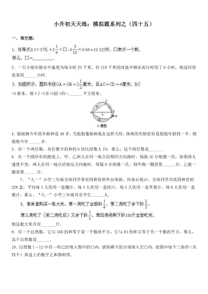 小升初数学综合模拟试卷（45）及答案.doc