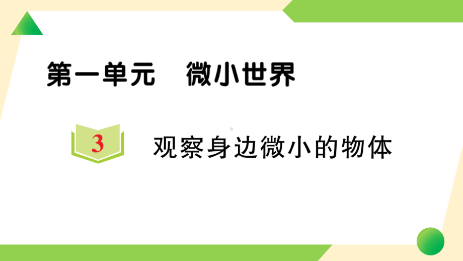 2021新教科版六年级上册《科学》3 观察身边微小的物体-知识点及练习ppt课件.ppt_第1页