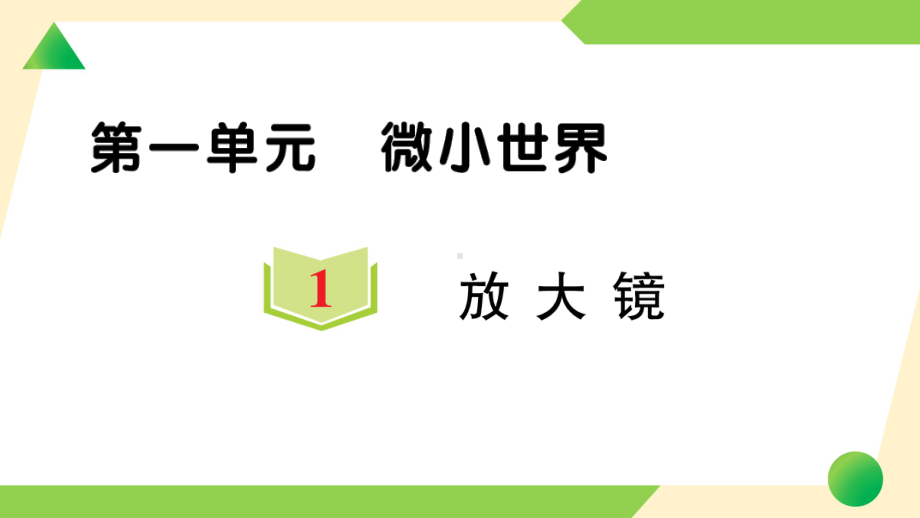 2021新教科版六年级上册《科学》1 放大镜-知识点及练习ppt课件.ppt_第1页