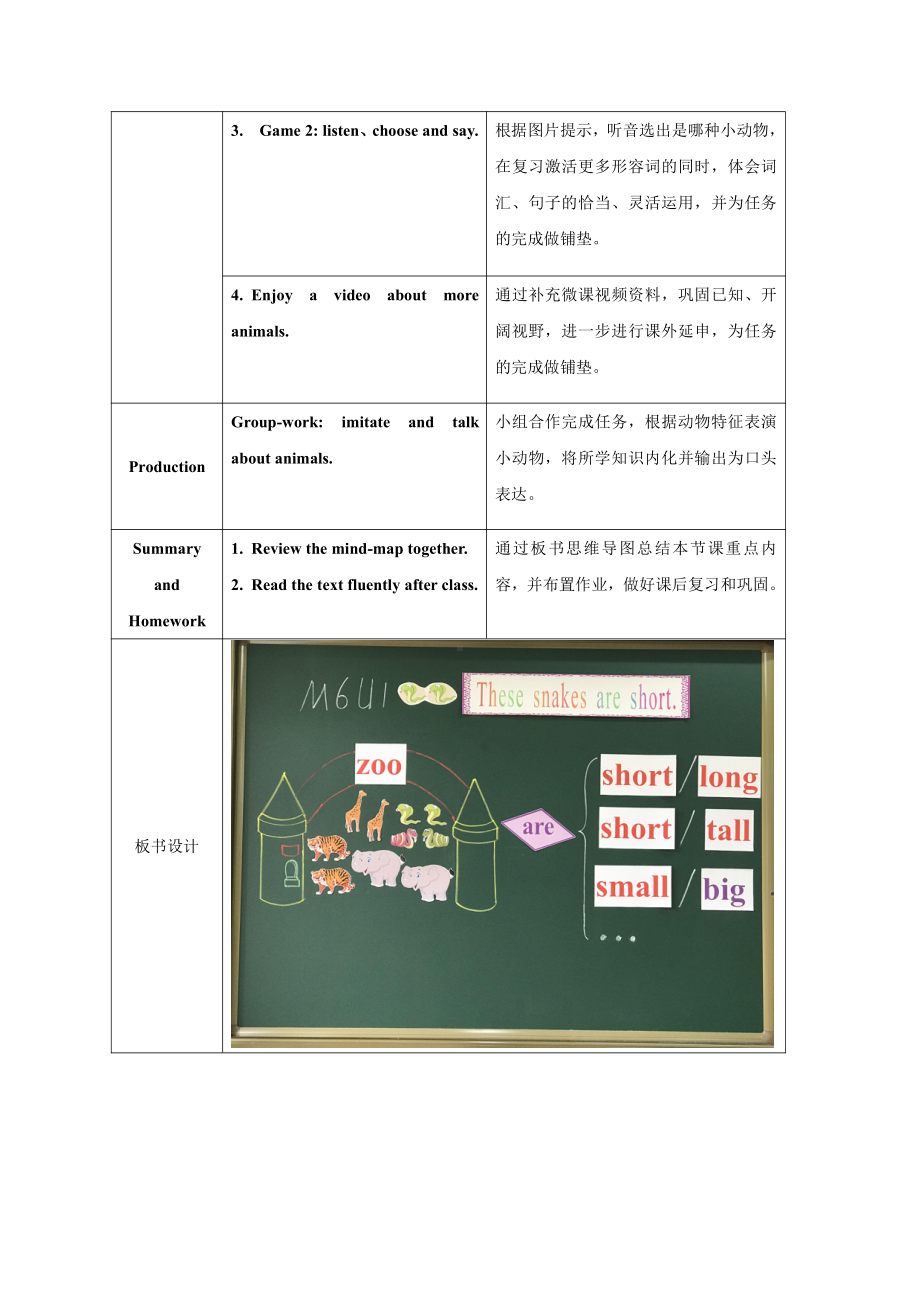 外研版（一起）一年级下册Module 6-Unit 1 That snakes are short.-教案、教学设计-市级优课-(配套课件编号：2292e).doc_第3页