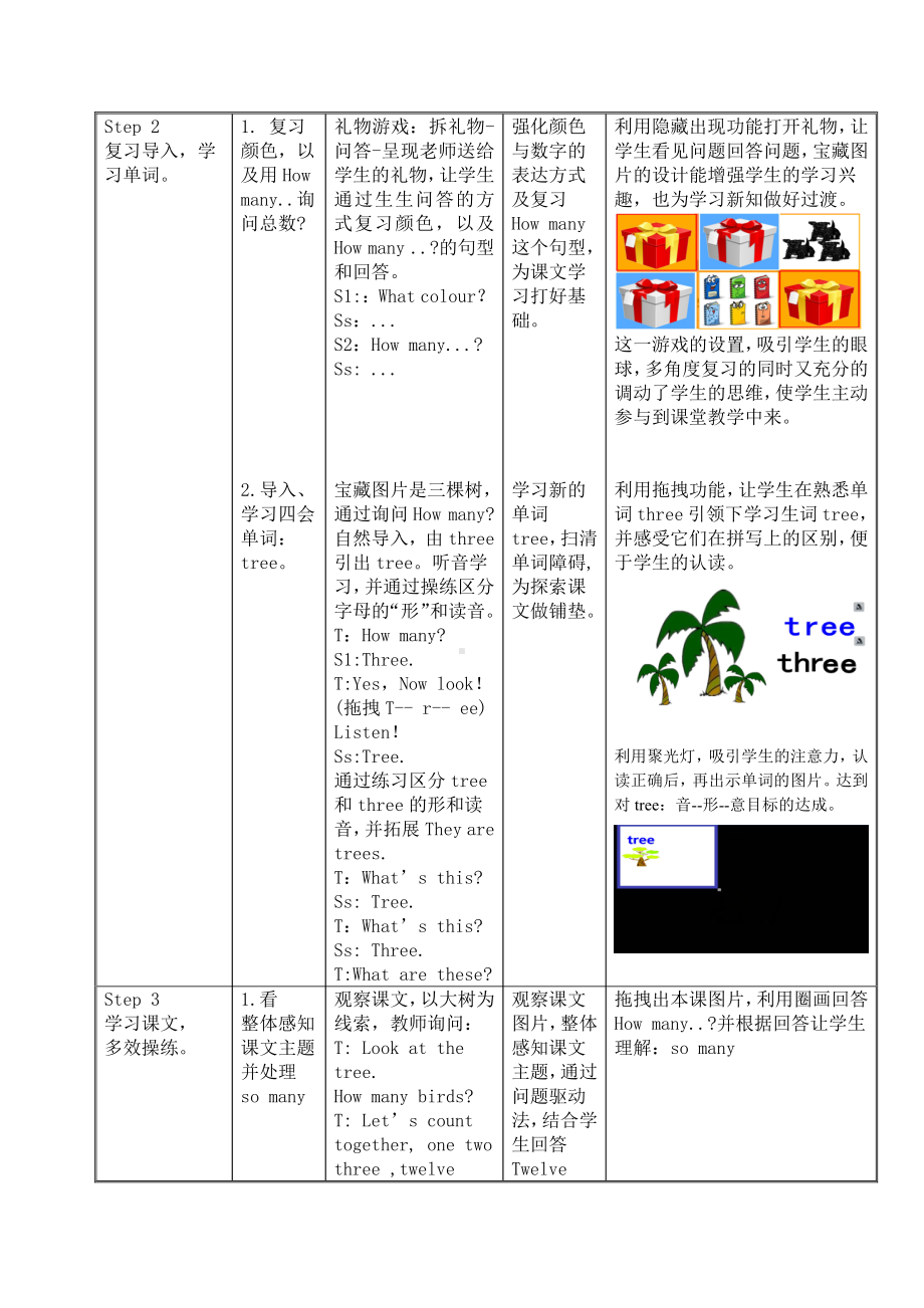 外研版（一起）一年级下册Module 3-Unit 2 How many green birds -教案、教学设计-公开课-(配套课件编号：809fb).doc_第3页