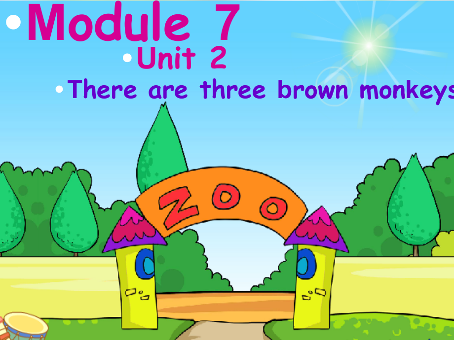 外研版（一起）一年级下册Module 7-Unit 2 There are three brown monkeys.-ppt课件-(含教案)--(编号：6030f).zip