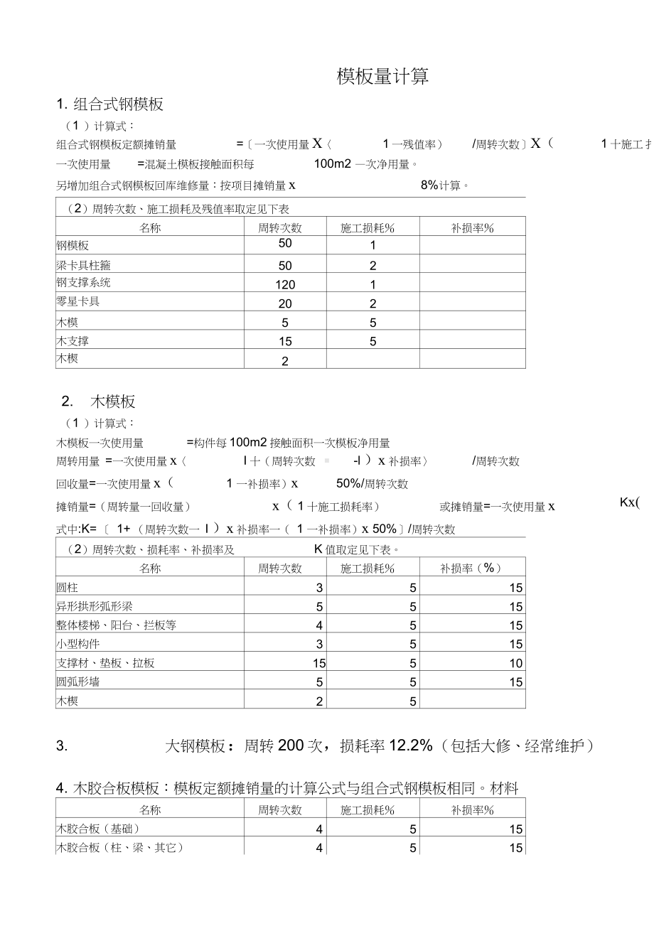 模板摊销计算.docx_第1页