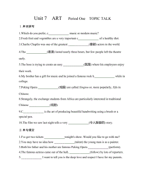 （新教材）北师大版（2019版）高中英语必修三UNIT7 Period One TOPIC TALK 课时作业（含答案）.docx