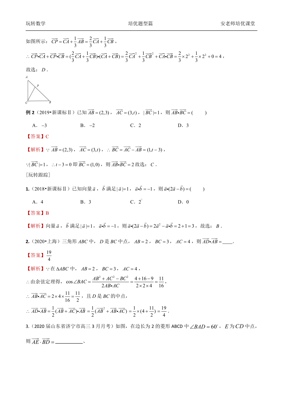 考点13 平面向量数量积教师 .pdf_第2页