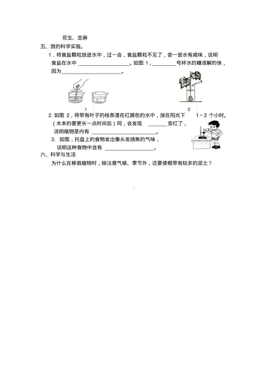 2021新青岛版（五四制）四年级上册科学期中试题(含答案）.pdf_第2页