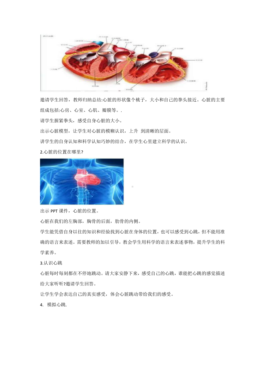 2021新教科版五年级上册科学4.3《心脏和血液》教案.doc_第2页