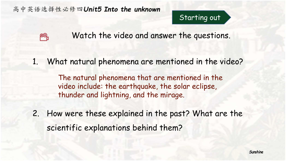 （2021新外研版）高中英语选择性必修四Unit 5 Into the unknown Starting out & Understanding ideas The mysteries of the Mayappt课件.pptx_第2页