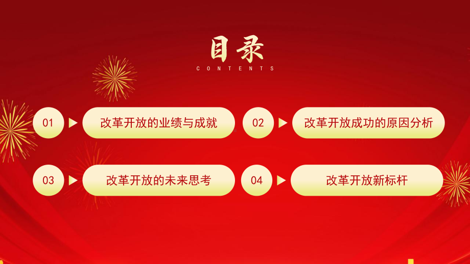 2021中国风改革开放四十三周年纪念主题教育PPT模板.pptx_第2页