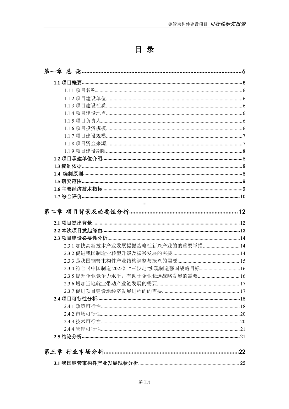 钢管束构件项目可行性研究报告-完整可修改版.doc_第2页