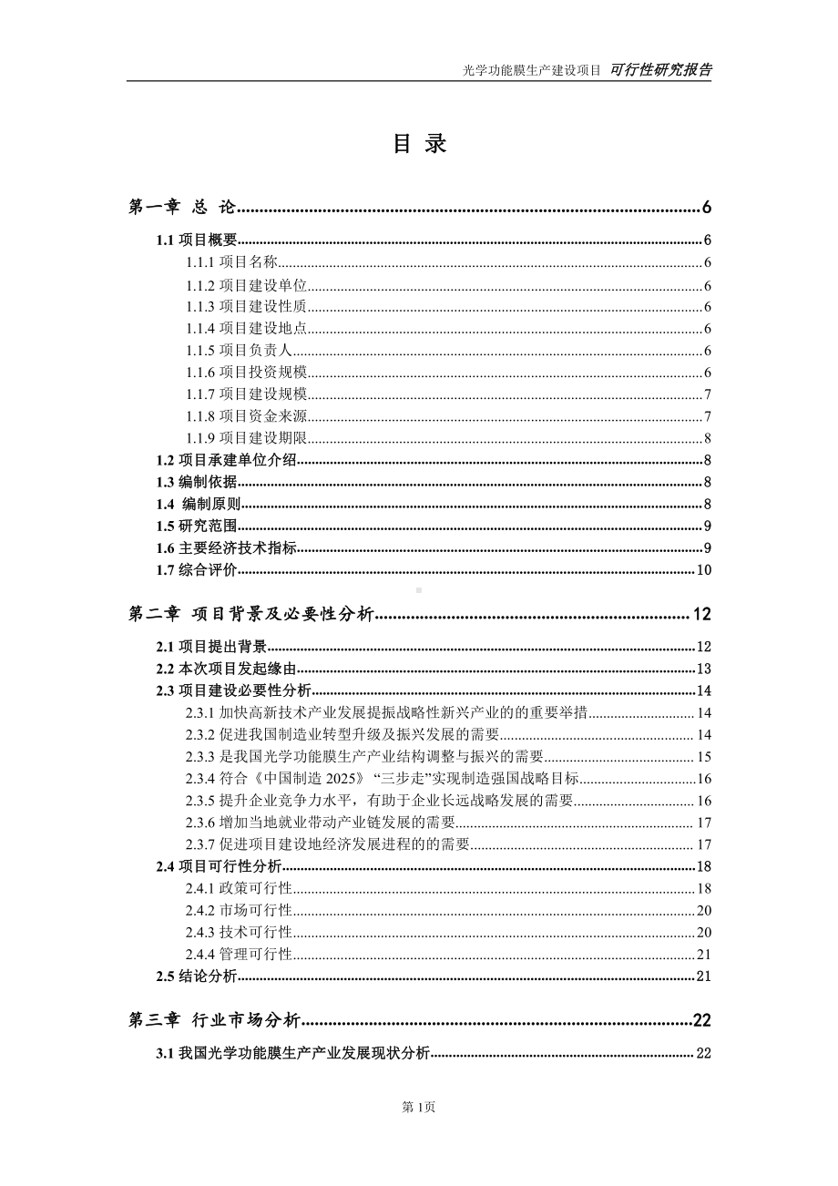 光学功能膜生产项目可行性研究报告-完整可修改版.doc_第2页