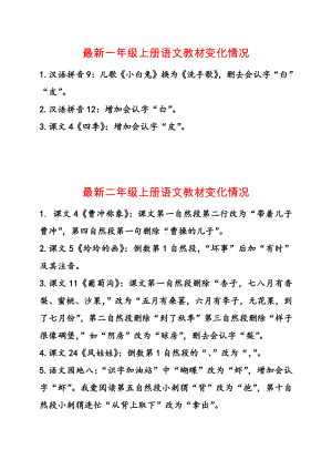 2021秋统编教材最新1-6年级上册语文教材变化情况.docx