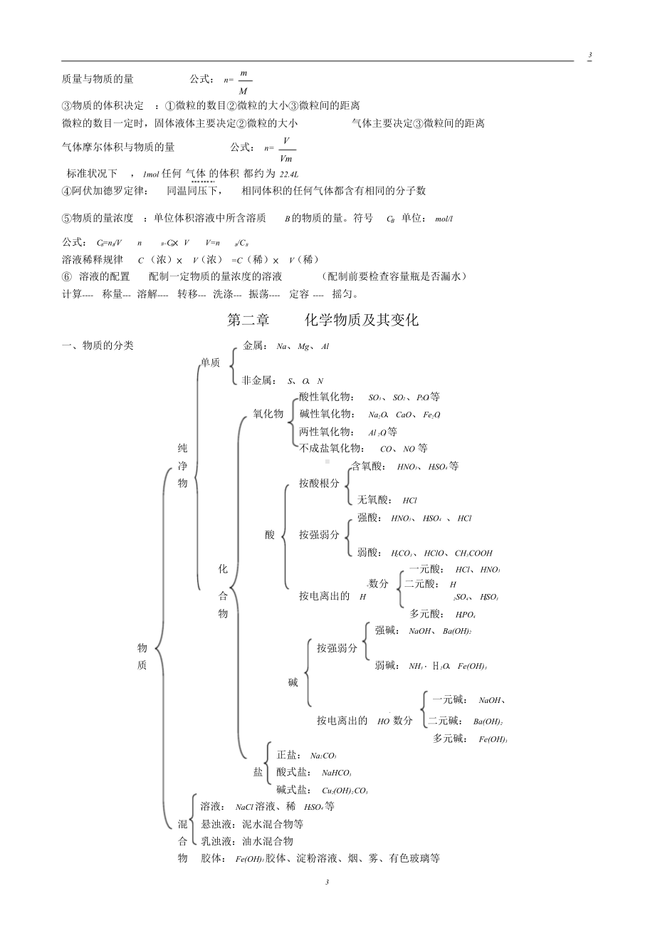 高一化学必修一知识点总结归纳总复习提纲.doc_第3页