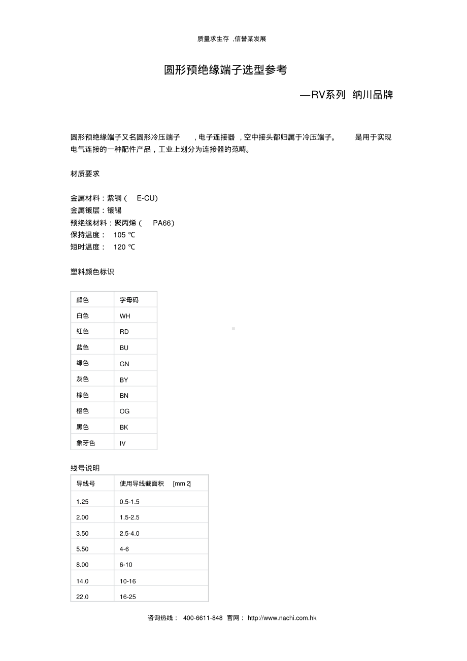 圆形预绝缘端子型号选型.pdf_第1页