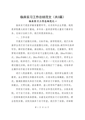 临床实习工作总结范文（共3篇）.docx