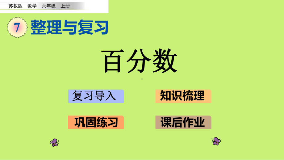 （苏教版）六年级上册《整理与复习-百分数》优质课堂教学PPT课件.pptx_第1页