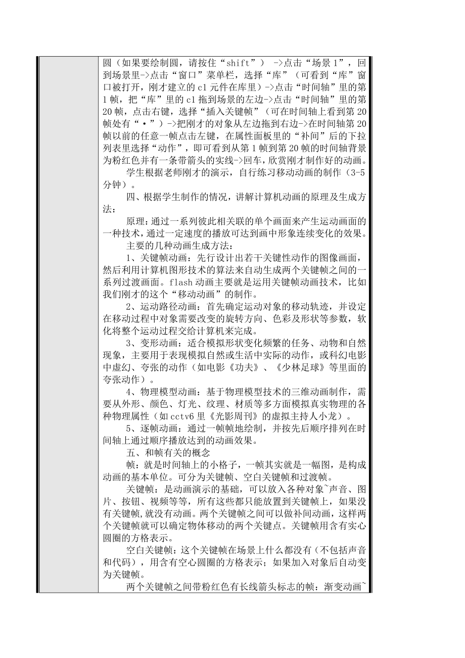 黔教版第七册信息技术第十一课 动画制作实例 教案.doc_第2页