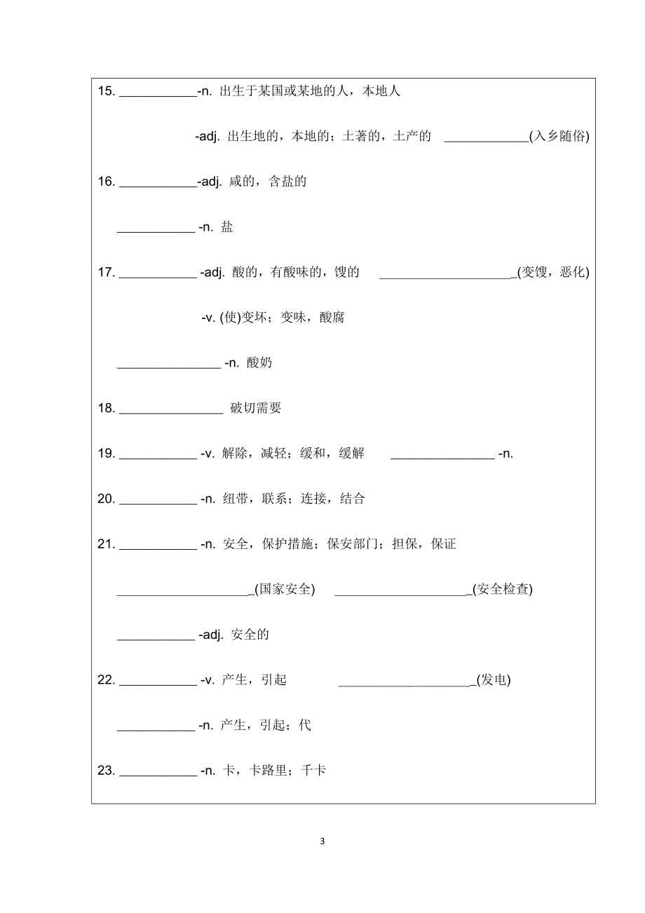 （2021新）牛津译林版高中英语选修一Unit 1 Food Matters 的新单词P1-5导学案.docx_第3页