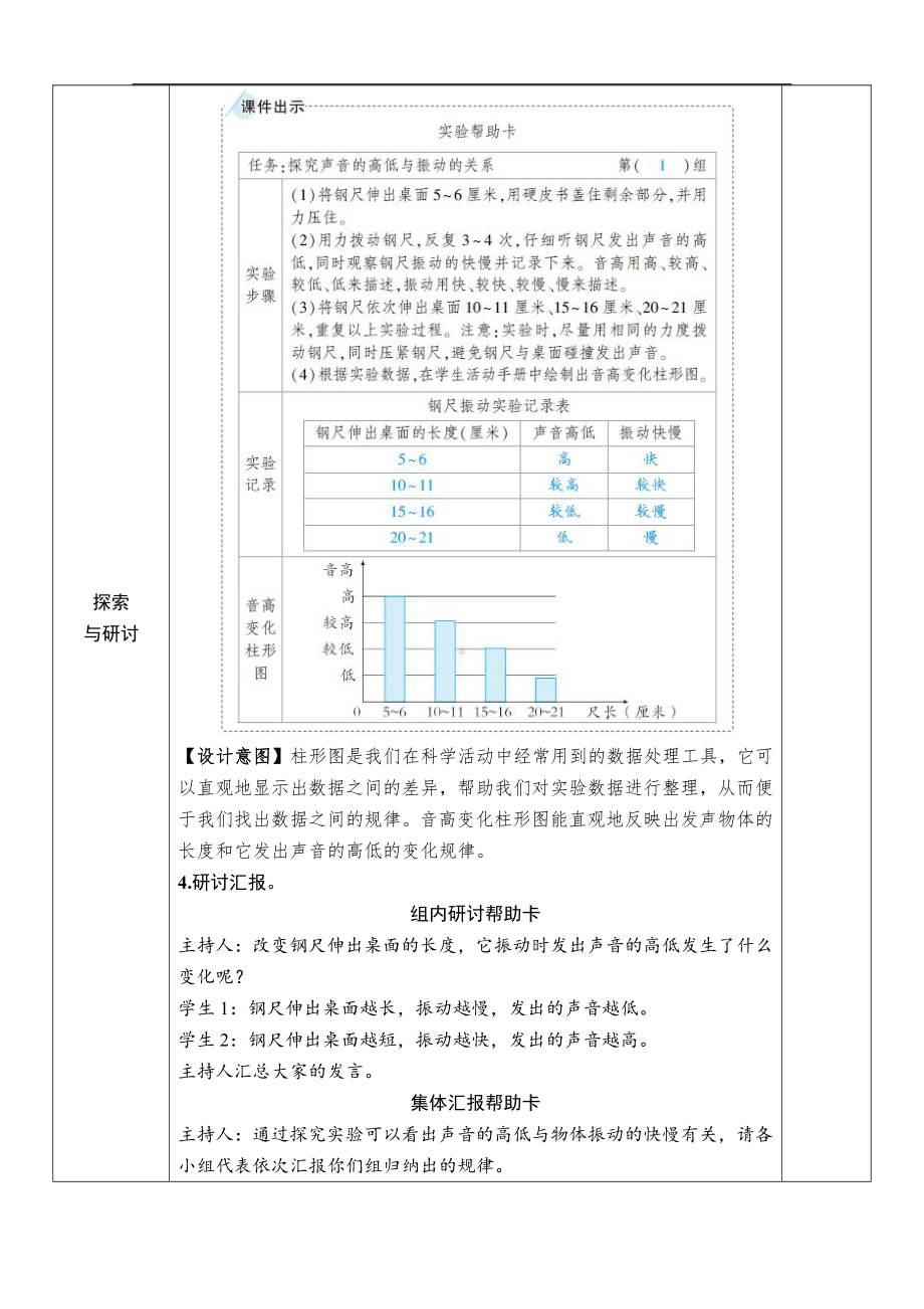 2021新教科版四年级上册科学第一单元 第6课　声音的高与低 教案.docx_第3页