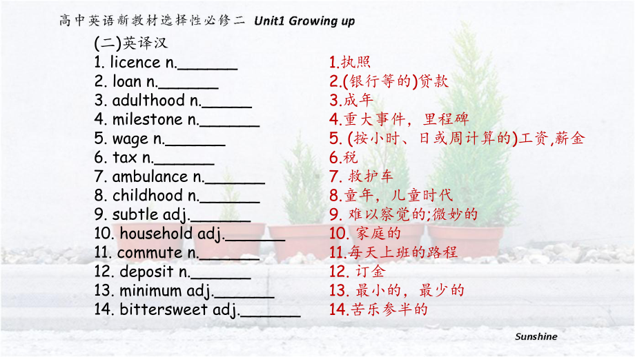 （2019新教材）外研版高中英语选择性必修二英语Unit1 Growing up 一轮复习ppt课件.pptx_第3页