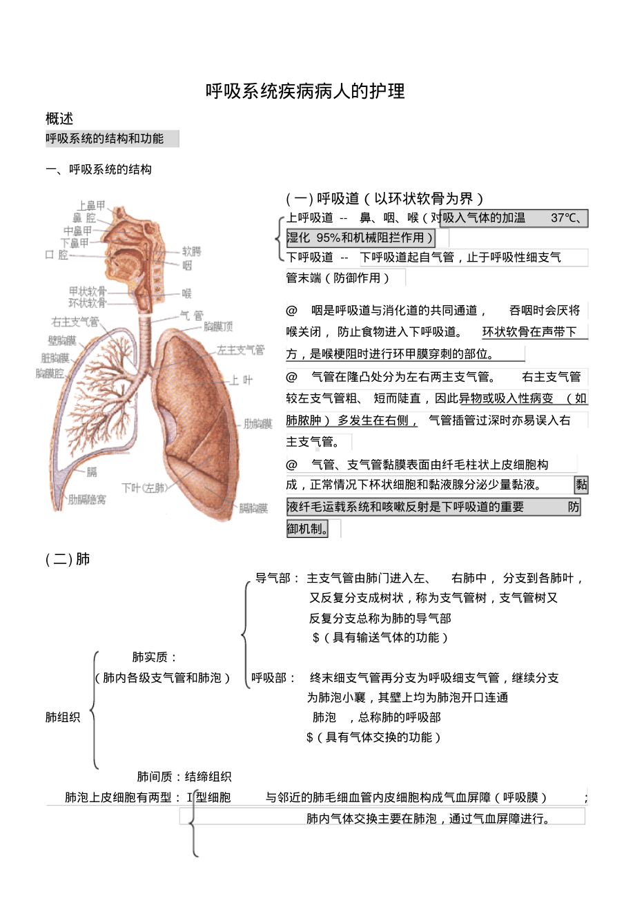 内科护理学笔记(呼吸系统).pdf_第1页