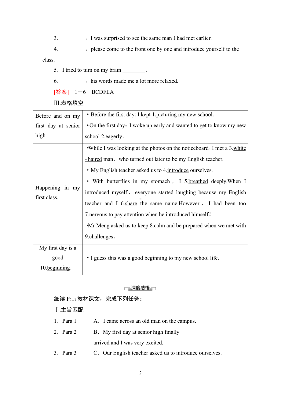 （2019新教材）外研版高中英语必修一英语Unit 1 理解 课文精研读 教材讲解 .doc_第2页